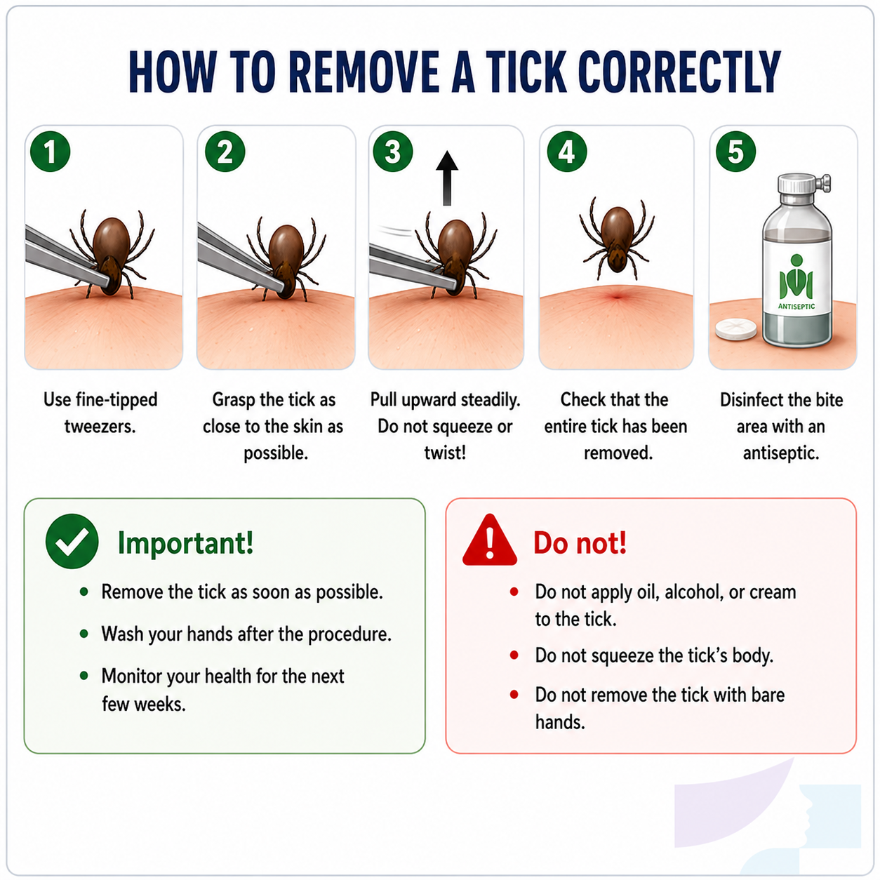 How to remove a tick correctly