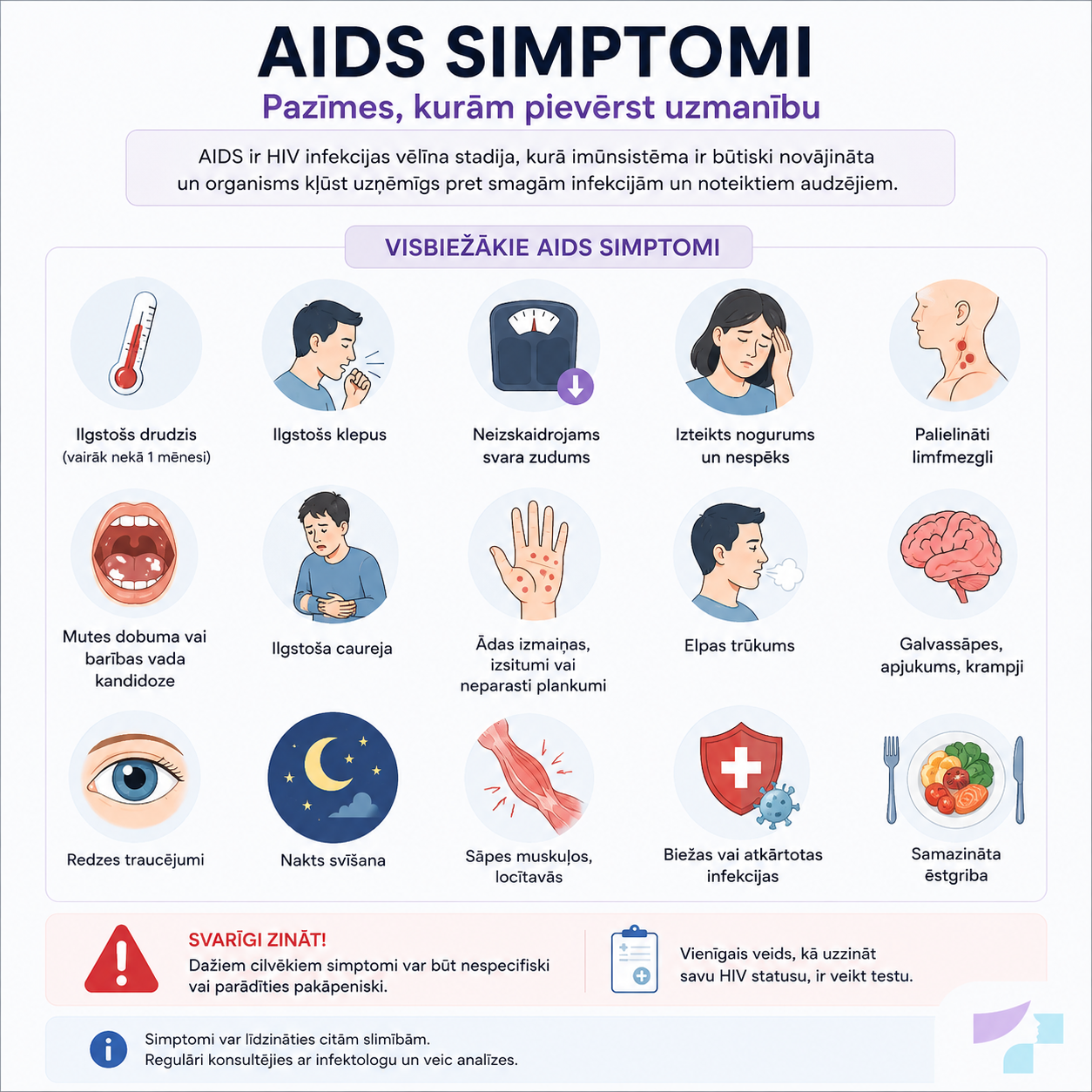 AIDS simptomi