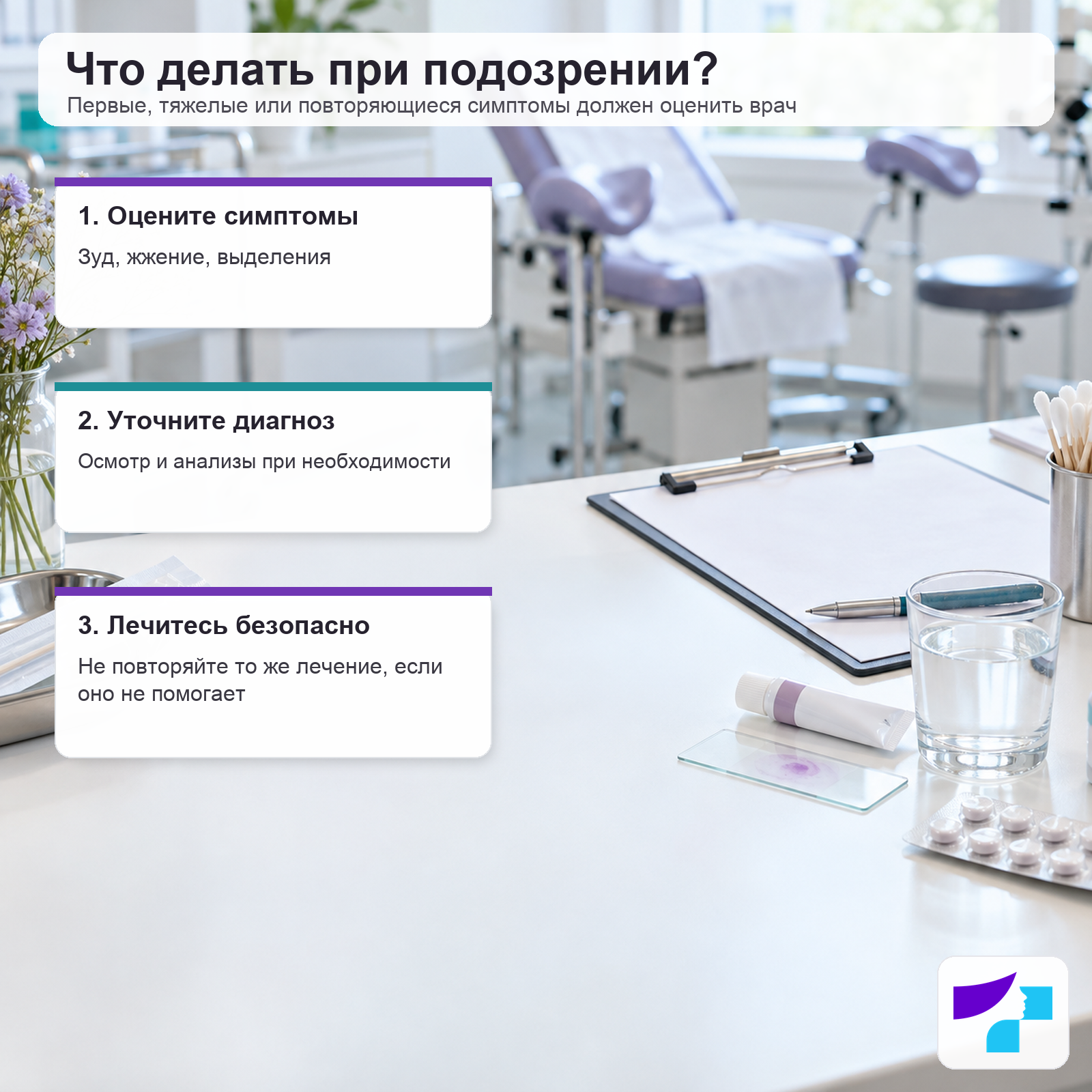 Что делать при подозрении на молочницу Что делать при подозрении на молочницу: оценить симптомы, уточнить диагноз и лечиться безопасно