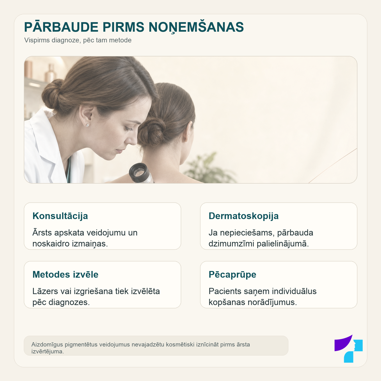 Dzimumzīmes pārbaude pirms noņemšanas