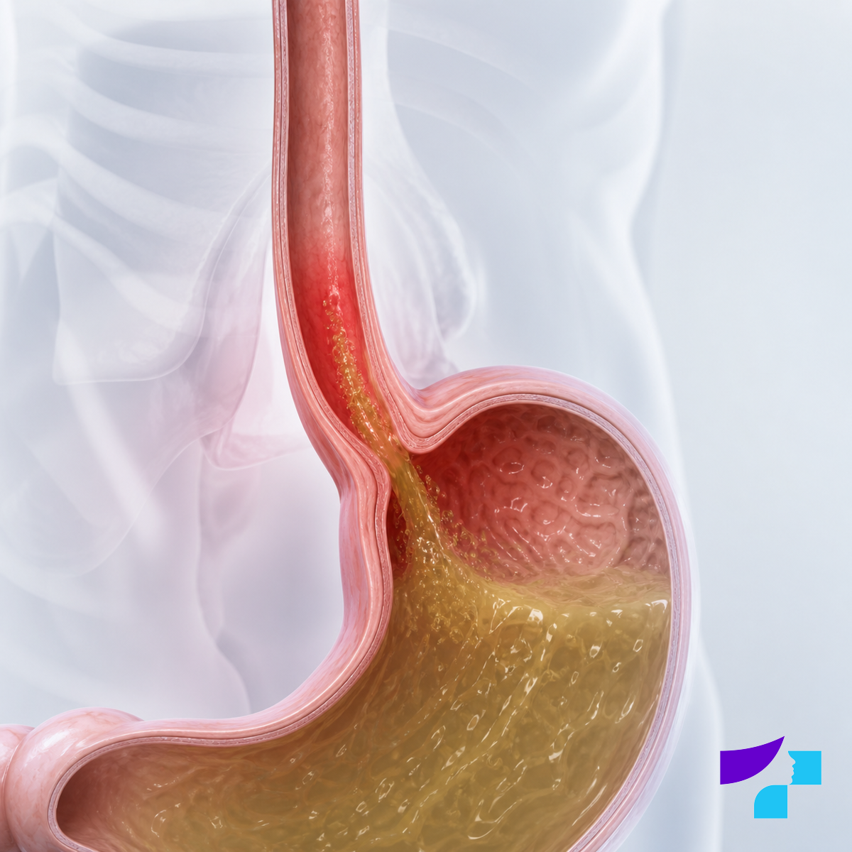 Kuņģa skābes atvilnis barības vadā Gastroezofageālā refluksa slimība: kuņģa skābes atvilnis no kuņģa barības vadā un apakšējā barības vada kairinājums