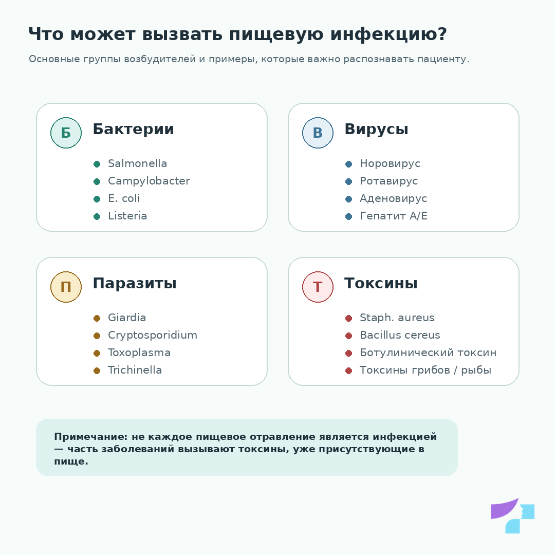 Что может вызвать пищевую инфекцию? Что может вызвать пищевую инфекцию?