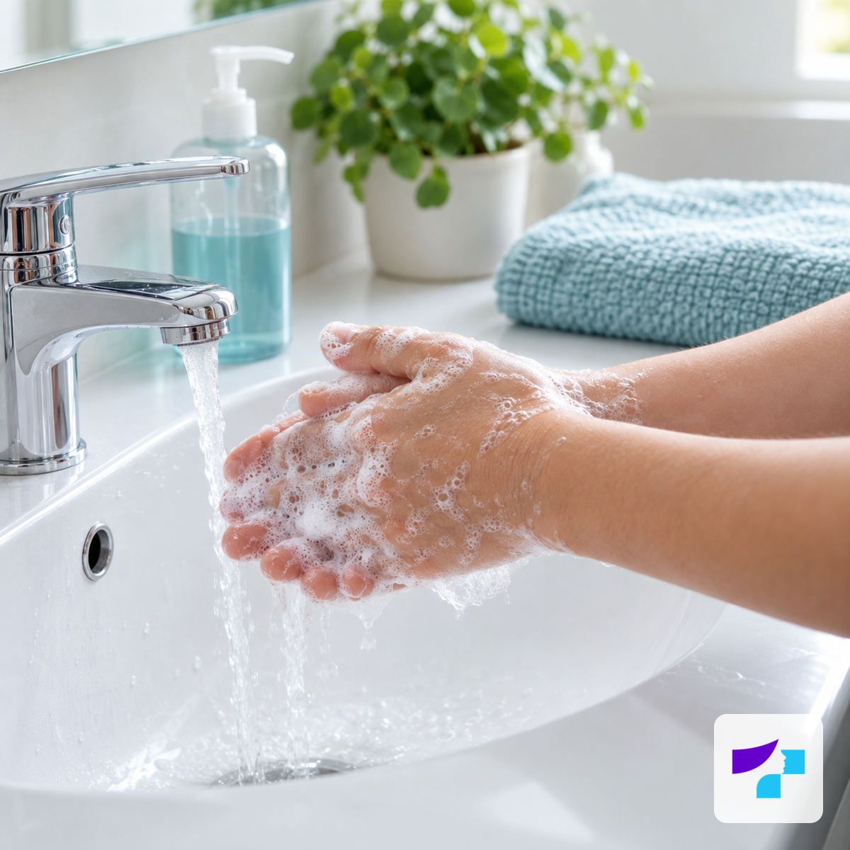 Handwashing for Impetigo Prevention Washing hands with soap and water to help reduce the spread of impetigo