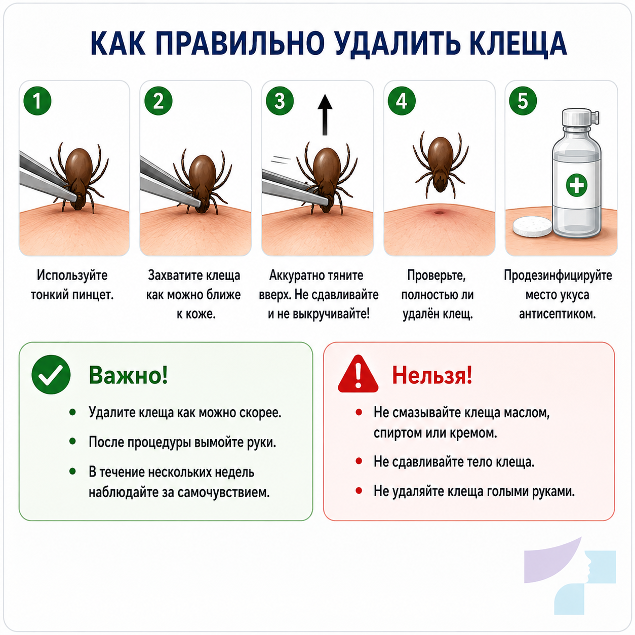 Как правильно удалить клеща