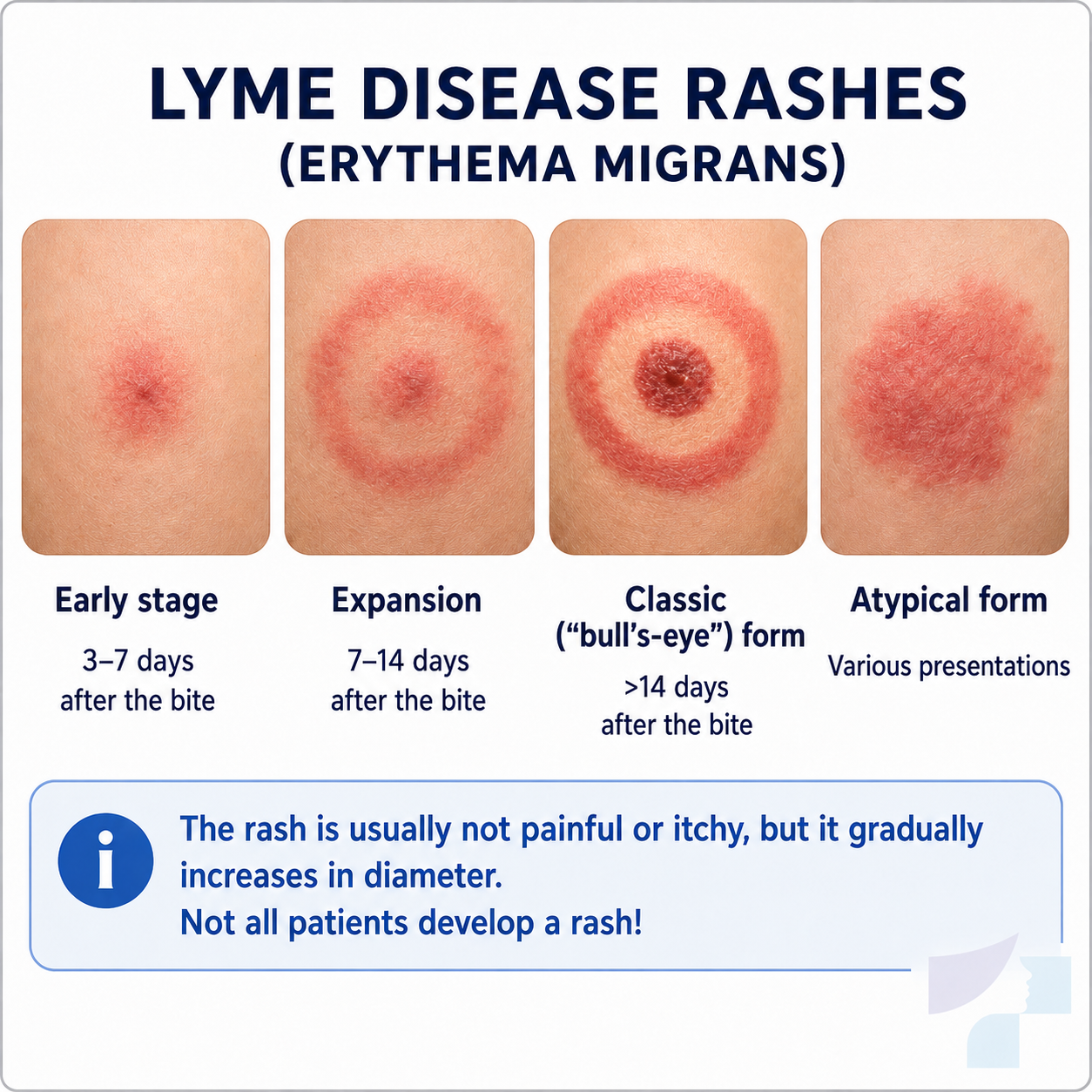 Example of Lyme disease erythema migrans