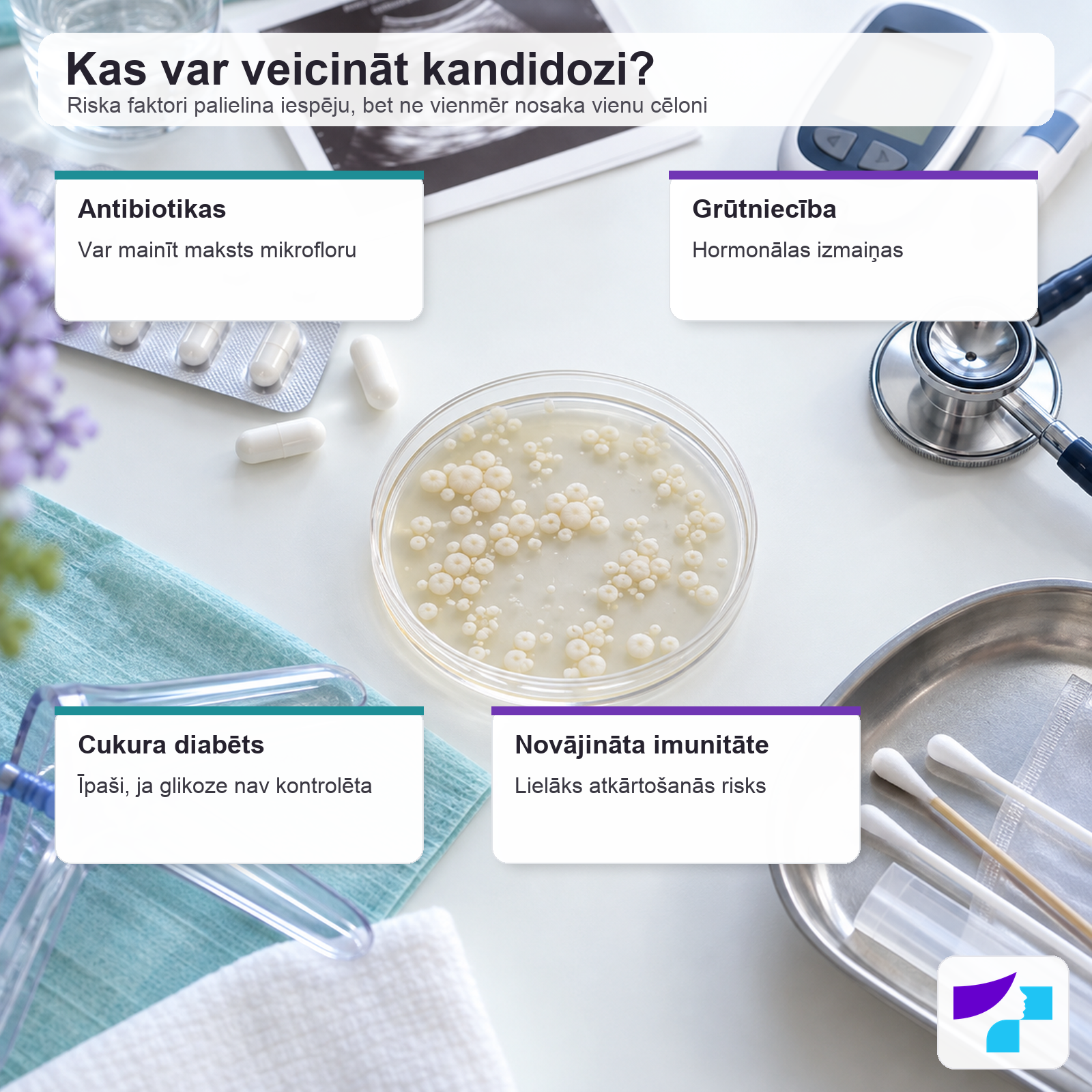 Kas var veicināt vulvovaginālo kandidozi: antibiotikas, grūtniecība, cukura diabēts un novājināta imunitāte